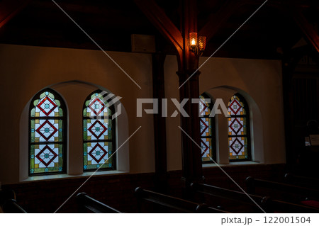 京都市上京区に所在特別特別公開された京都市指定有形文化財の聖アグネス教会を撮影 122001504