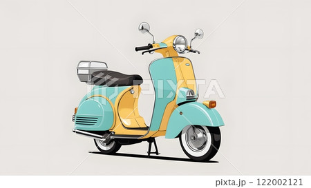 ベスパ、スクーターのイラスト ベスパ、スクーターのイラスト 122002121