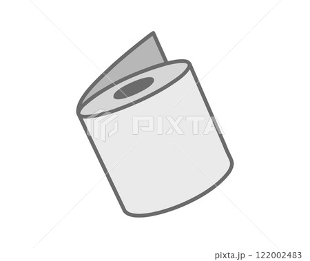 Toilet paper roll or tube icon design, template for wc. Bathroom hygiene icons, kitchen cleaning towel. Blank soft scroll product. 122002483