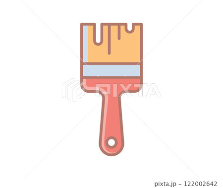 Vibrant paintbrush icon, perfect for websites, apps, or DIY projects. Clean, modern style easily adaptable to various color palettes. Vibrant paintbrush icon, perfect for websites, apps, or DIY projects. Clean, modern style easily adaptable to various color palettes. 122002642