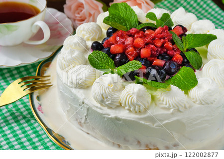 メキシコのデザート　 パステル・デ・トレス・レチェス　Pastel de tres leches 122002877