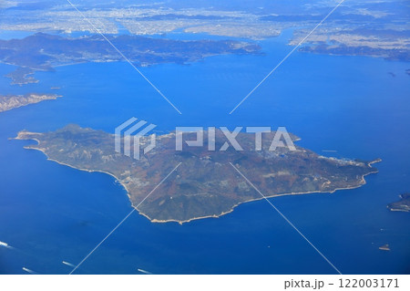 飛行機から見た豊島 122003171