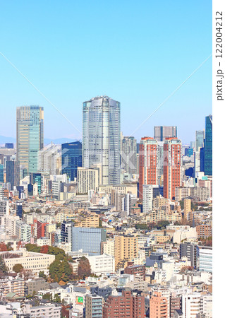 東京都港区、東京の町並みと六本木ヒルズ森タワーの風景 東京都港区、東京の町並みと六本木ヒルズ森タワーの風景 122004212