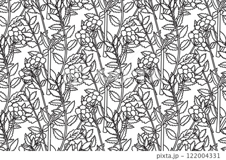 Botanical Line art Marigold abstract seamless plant pattern vector illustration. Black and white outline repeating floral Calendula print. Graphic design for Wallpaper Wedding Cover Wrapping Textile Botanical Line art Marigold abstract seamless plant pattern vector illustration. Black and white outline repeating floral Calendula print. Graphic design for Wallpaper Wedding Cover Wrapping Textile 122004331