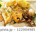 fried fish with potato 122004985