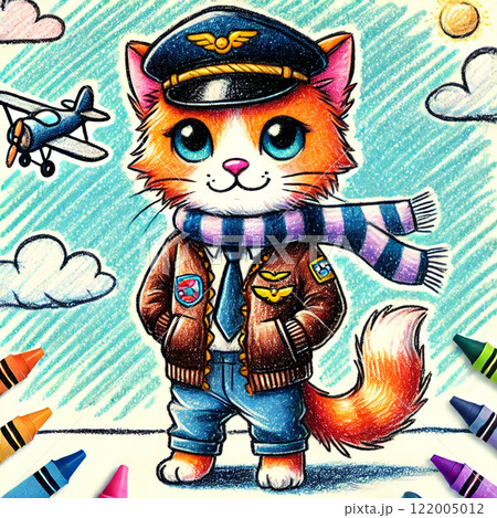 ニャンコ大集合 龍とたわむれる猫たちのイラスト素材 [3338446