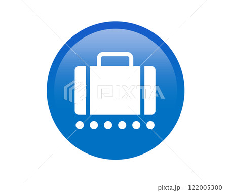 Gradient blue baggage claim button square icon 122005300