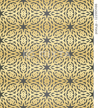 Islamic background with traditional style arabic. Seamless pattern for card, background, fabric or abstract design. Muslim ornament. Islamic background with traditional style arabic. Seamless pattern for card, background, fabric or abstract design. Muslim ornament. 122005486