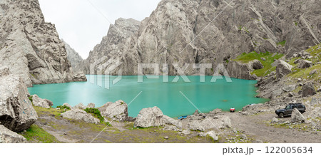 Amazing mountain lake Kelsuu, Kyrgyzstan 122005634