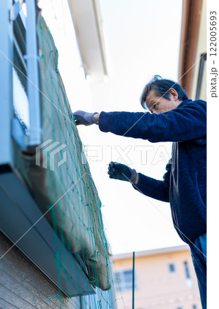 園芸ネットの手入れ 122005693