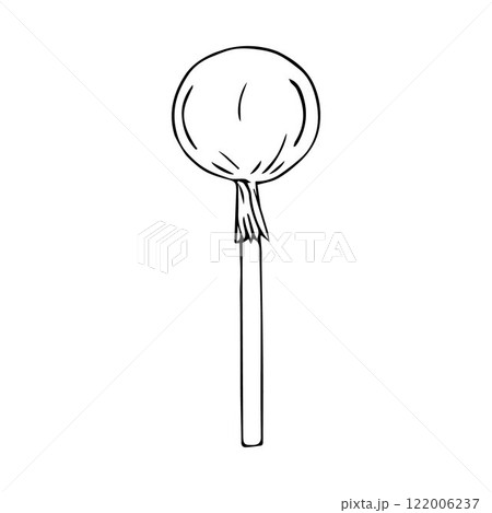 Vector hand drawn sketch doodle outline lollipop 122006237