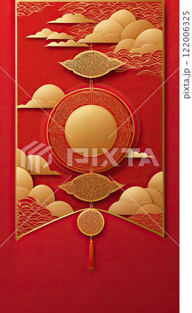Chinese new year red background.Copy space 122006325