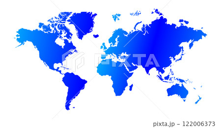 ビジネスライクなグラデーションの世界地図 122006373