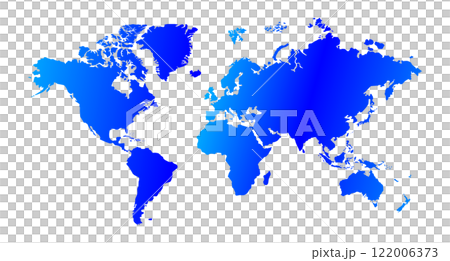 ビジネスライクなグラデーションの世界地図 122006373