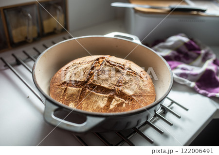 Freshly baked homemade bread 122006491