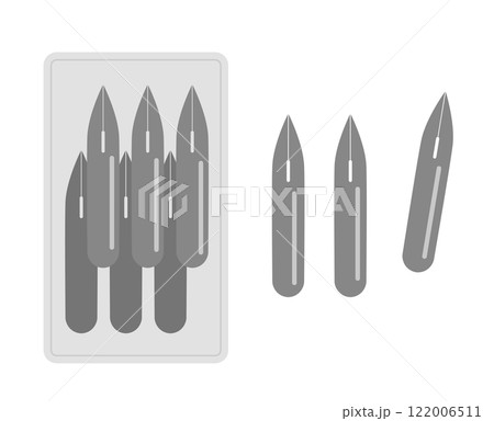 漫画画材の一つの丸ペンのペン先イラスト素材 漫画画材の一つの丸ペンのペン先イラスト素材 122006511