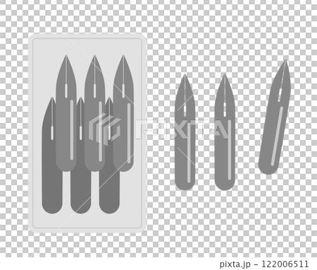 卡通美術用品一圓筆尖插畫素材 122006511