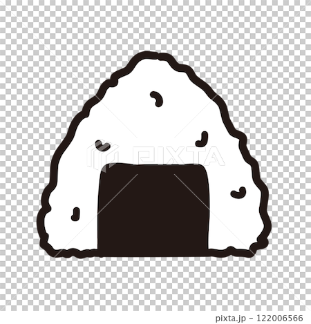 簡單的黑線畫飯糰手繪插畫 簡單的黑線畫飯糰手繪插畫 122006566