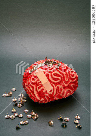 Representation of a human brain with migraines. 122006597