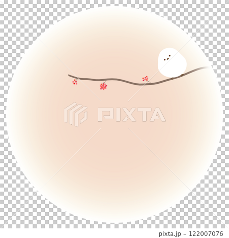 ナナカマドの枝にとまっているシマエナガのかわいいフレーム背景 ナナカマドの枝にとまっているシマエナガのかわいいフレーム背景 122007076