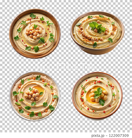 3d rendering of beautiful and realistic Hummus 122007309
