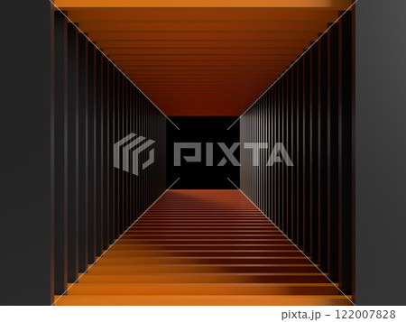 無数の板で構無数の板で構成されたトンネルの3Dイラスト成されたトンネルの3Dイラスト 122007828