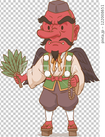 Cartoon character of Tengu, God in Japanese mythology and folklore. Cartoon character of Tengu, God in Japanese mythology and folklore. 122008651