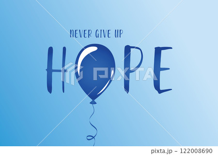 white text hope with balloon vector illustration 122008690