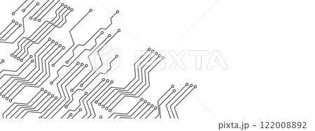 電子回路基板のバナー モノトーン 電子回路基板のバナー モノトーン 122008892