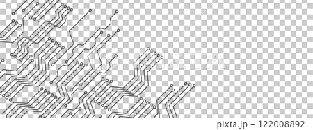 電子回路基板のバナー モノトーン 電子回路基板のバナー モノトーン 122008892