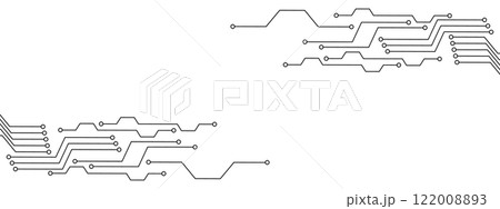 電子回路基板のバナー　モノトーン 122008893