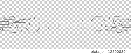 電子回路基板のバナー　モノトーン 122008894