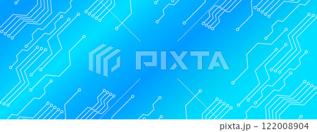 電子回路基板のバナー　グラデーション 122008904