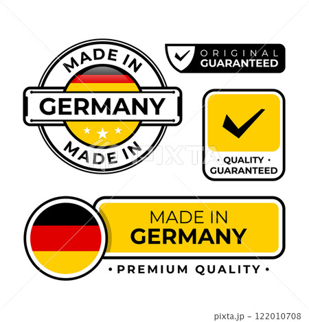 Badge bundle made in Germany label icon emblem isolated on white background Badge bundle made in Germany label icon emblem isolated on white background 122010708