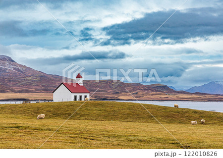 Kirka Church near Narfeyri in the west of Iceland 122010826