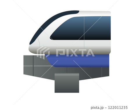 White train Monorails on single track icon 122011235