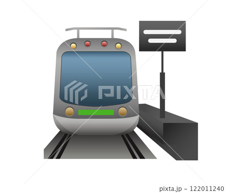 Front train station with alongside platform icon 122011240