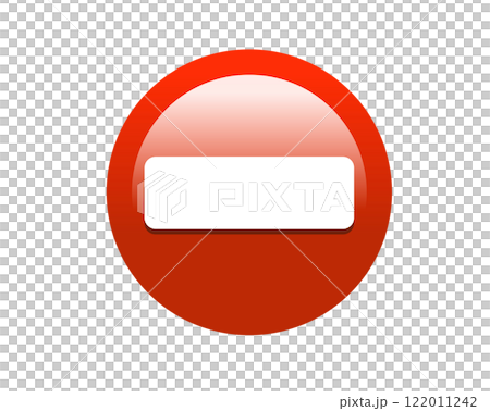 Gradient red circle road stop warning sign icon 122011242