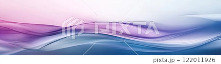 Abstract waves of pastel colors flowing gracefully. Liquid curves. Blue and purple flow with wavy gradient background. 122011926