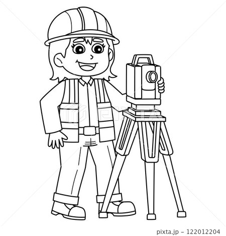 Construction Worker Building Surveyor Isolated Construction Worker Building Surveyor Isolated 122012204