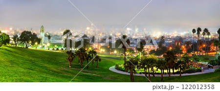 San Francisco Cityscape from Mission Dolores Park at sunset. California, United States San Francisco Cityscape from Mission Dolores Park at sunset. California, United States 122012358