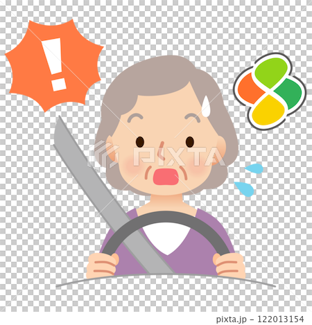 Panicking elderly driver Elderly driving 122013154