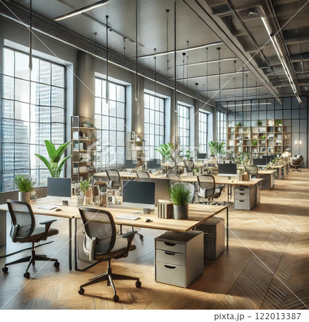 クリーンで機能的なオフィス 122013387