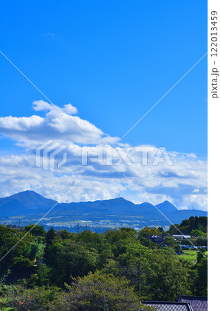 ふれあい橋から初秋の眺め　原風景　薄根川　利根郡川場村　　 122013459