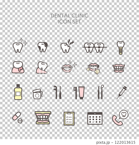 牙醫診所圖標集 122013615