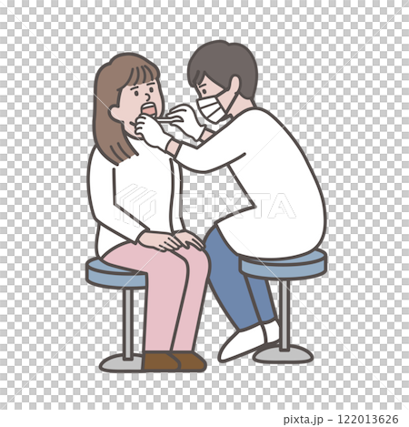 接受牙科檢查的婦女 1 122013626