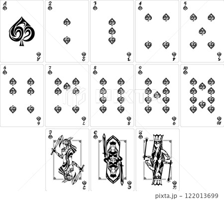 トランプスペードカードセット - トライバル風クールでおしゃれなトランプセット 122013699
