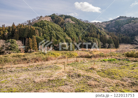 冬の田園地帯風景 京都府笠置町 冬の田園地帯風景 京都府笠置町 122013753