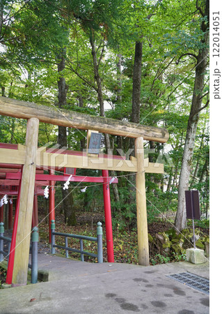 富士山の麓の富士吉田にある新屋山神社 富士山の麓の富士吉田にある新屋山神社 122014051