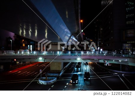 東京の夜景 渋谷の交差点と首都高速 2024.12　a-2 高彩度コントラスト 122014082